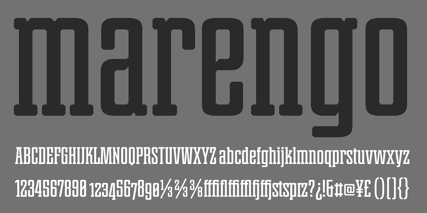 Пример шрифта Marengo